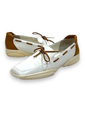 Fratelli Rossetti Off White Leather Loafers Size 6.5